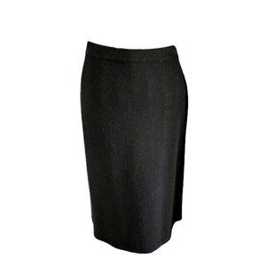ANTONELLA PREVE Vintage Knit Pencil Skirt With Back Slit In Black Size LG